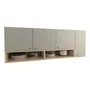 Alacena Home Collection 4 Puertas 2 Estantes Coco Bolo Gris