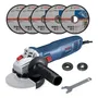 Amoladora Angular Bosch GWS 700 115mm 710W 5 Discos Azul
