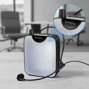 Amplificador Portátil Shidu M500 con Micrófono de Vincha