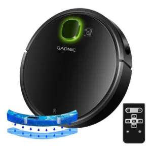 Aspiradora Robot Gadnic Potente Succión Filtro Hepa Negro