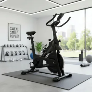 Bicicleta Fija Spinning Spokey Estática Negra y Azul