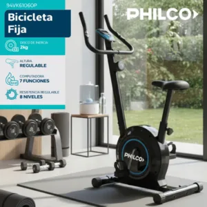 Bicicleta Fija Philco VK61060P 8 Niveles Resistencia 2kg