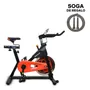 Bicicleta Fija Spinning Athletic 2100bs Disco 18kg Negra/Naranja