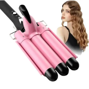 Buclera Profesional Turmalina 3 Tubos 180-210º Rosa HD