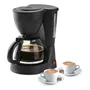 Cafetera Eléctrica Suono 12 Tazas Antigoteo Negra 1200ml