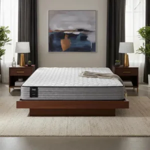 Colchón Sealy Linen 140×190 Resorte Gris 2 Plazas