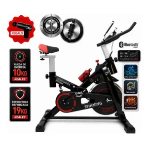 Bicicleta Spinning Fija Melfit Fx1100 + Pistola Masajeadora