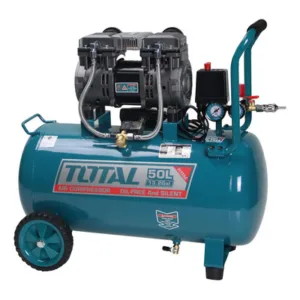 Compresor Aire Portátil Total 50L Sin Aceite Turquesa 50Hz