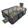 Corralito Bebé Mawe Plegable con Pelotas Juegos Red Negro