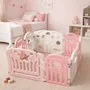 Corralito Bebés Modular Plegable Rosa Claro Pelotero Premium
