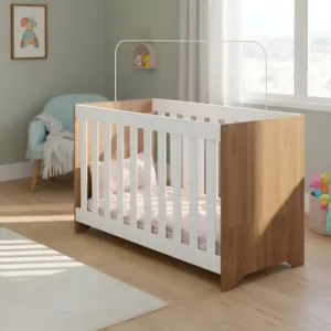 Cuna Cama Funcional 3 En 1 Avellana 130×60