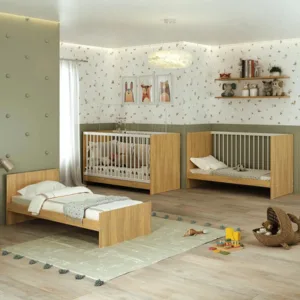 Cuna Multimóveis 3 En 1 Rustic Blanco