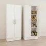 Despensero Moderno Blanco 2 Puertas 60x150x30cm