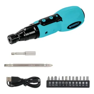 Destornillador Eléctrico Energy SD24 Cian 280 RPM Compacto