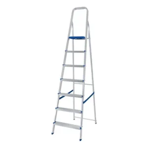 Escalera Tijera Mor 5105 Aluminio Plateada