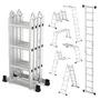 Escalera Plegable Aluminio Articulada 4×3 12 Escalones 150kg