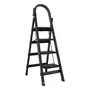 Escalera Plegable Alni An-de04-b 4 Escalones Acero Negro