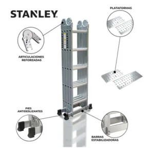 Escalera Stanley Profesional Articulada 20 Escalones 150 Kg