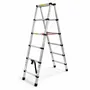 Escalera Telescópica Aluminio Doble Tijera 6 Escalones 150kg