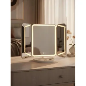 Espejo Maquillaje LED Recarga 1x/2x/3x Blanco