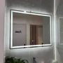 Espejo Digital LED Táctil Horizontal Desempañador Blanco
