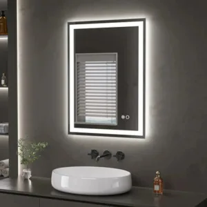 Espejo LED Táctil Desempañador Baño 70×50 cm Pulido
