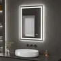 Espejo Baño Led Táctil Desempañador 80×60 Cm Pulido