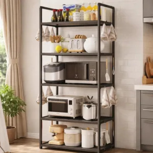 Estantería Organizador 5 Niveles Rack Resistente Negro