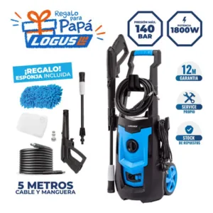 Hidrolavadora Logus 140 Bar 1800W con Dosificador de Espuma