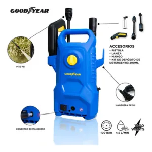 Hidrolavadora Goodyear 1400W 100Bar 1450PSI Azul