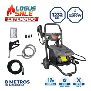 Hidrolavadora Logus 2200W 85 Bar 10L/min Manguera 8m