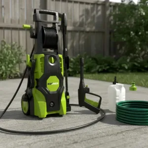 Hidrolavadora Kroner 2300W 165/b con Ruedas Negra/Verde