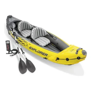 Kayak Inflable Intex Explorer K2 Amarillo con Remos de Aluminio