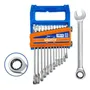 Juego Llaves Fijas Combinadas Crique 12 Pz 8-19 Mm Plateado