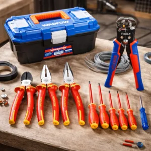 Kit de Herramientas Electricista Wadfow 11 Piezas Rojo y Azul