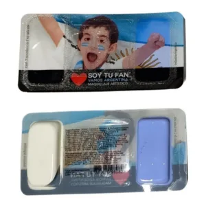 Kit Maquillaje Artístico Celeste y Blanco Argentina 24u