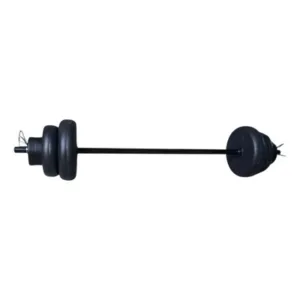 Kit Pesas Fc 17 Kg Discos Lisos Barra Combo Gym Fitness