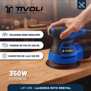 Lijadora Roto Orbital Tivoli 350W Bolsa Azul 50Hz