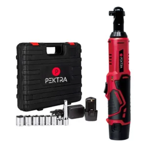 Llave Crique Inalámbrica 3/8″ 12V Pektra con Maletín Rojo
