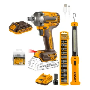 Llave de Impacto Inalámbrica Ingco Naranja 50Hz/60Hz