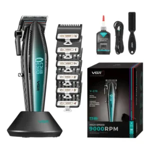 Máquina Cortar Pelo VGR V-270 Metal 9000RPM Negro Verde