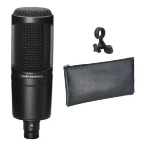 Micrófono Condensador Audio-Technica AT2020 Negro Con Funda
