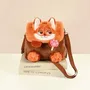 Mochila Infantil Zorro Peluche Marrón Animal Print