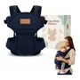 Mochila Porta Bebé Ergonomica Waiki Cangoo 2 en 1 Azul Oscuro