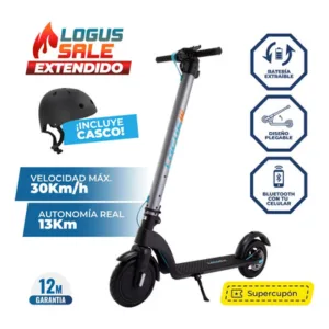Monopatín Eléctrico Logus L7promax 350W 10″ Plateado
