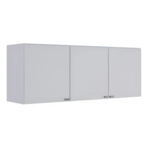 Alacena Orlandi 120 Cm Blanco 3 Puertas Melamina Cocina