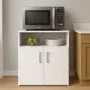 Mueble Portamicroondas Alacena Auxiliar Moderna Blanco