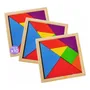Rompecabezas Didáctico Tangram Madera 7 Piezas Pack X10