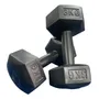 Mancuernas Hexagonales Mrgym 3kg Antideslizantes PVC Negro