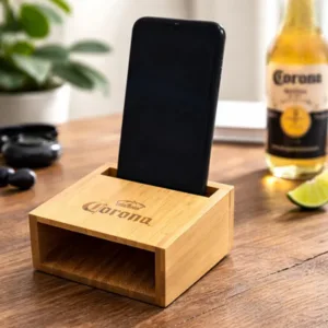 Parlante Amplificador Bamboo para Celular Sin Baterías